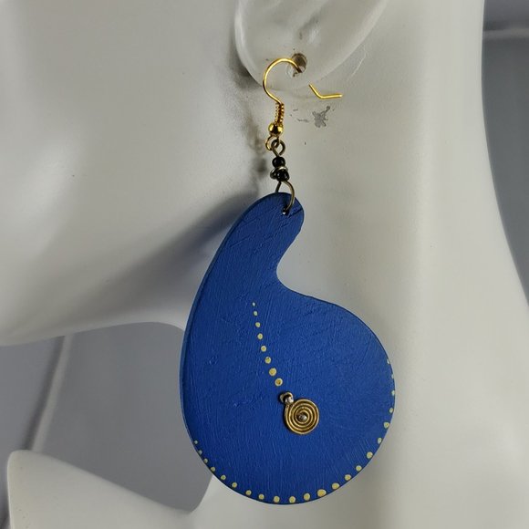 Hand Crafted Jewelry African Kenyan Handmade Balsa Wood Earrings